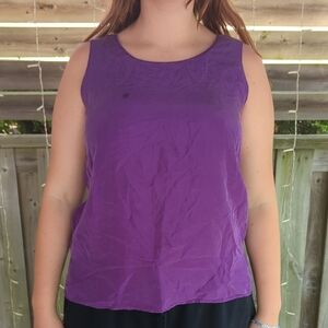 Purple Silk Tank Top